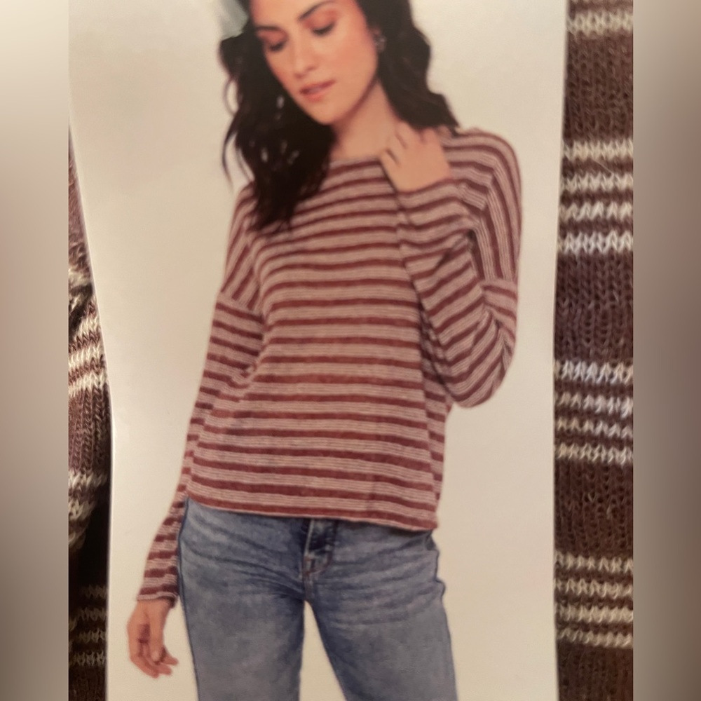 Remi Striped boyfriend long sleeve tee project social t
